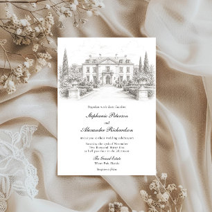 Invitation Téléchargez votre illustration de lieu de mariage