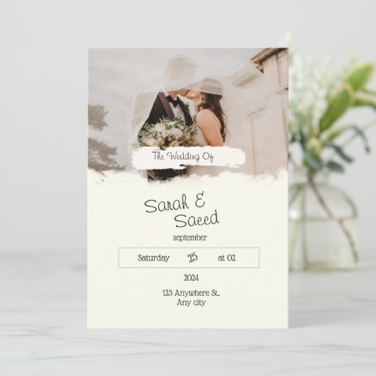 Invitation Telegram "Mariage de rêve" (Debout devant)