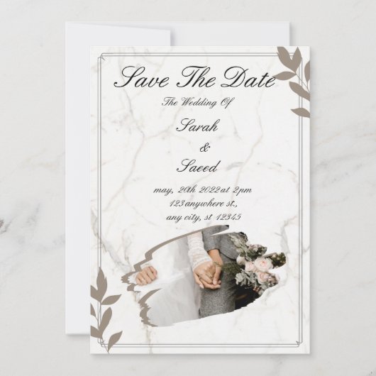 Invitation Telegram "Mariage de rêve" (Devant)