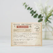 Invitation télégramme d'invitation d'anniversaire de mariage (Debout devant)