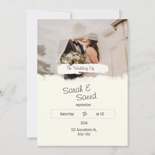 Invitation Télégramme "Mariage de rêve" (Devant)