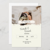 Invitation Télégramme "Mariage de rêve" (Devant / Derrière)