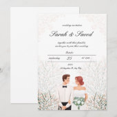 Invitation Télégramme "Mariage rêvé" (Devant / Derrière)