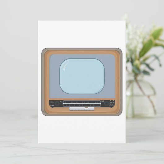 Invitation Télévision à l'ancienne (Debout devant)