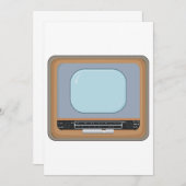 Invitation Télévision à l'ancienne (Devant / Derrière)