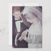 Invitation TELLE ANNÉE - 40e anniversaire de mariage & Photo (Devant)