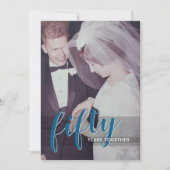 Invitation TELLE ANNÉE - 50e anniversaire de mariage & Photo (Devant)