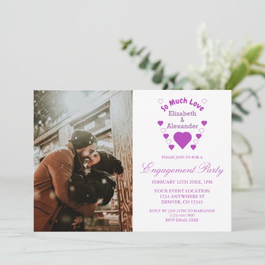 Invitation Tellement d'amour Mariage (Debout devant)