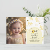 Invitation Tellement doux pour Bee One 1st Bee jour anniversa (Debout devant)