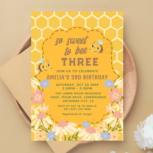 Invitation Tellement doux pour être la fête d'anniversaire de
