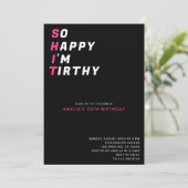 Invitation Tellement Heureuse D'avoir Trente Ans Drôle Annive (Debout devant)