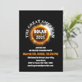 Invitation Témoin de Total Solar Eclipse 3/29/2025 USA (Debout devant)