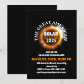 Invitation Témoin de Total Solar Eclipse 3/29/2025 USA (Devant / Derrière)