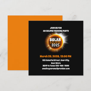 Invitation Témoin de Total Solar Eclipse 3/29/2025 USA