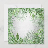 Invitation Témoin Tropical Pailleté Mint Argent (Dos)