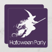 Invitation Témoin volant Silhouette Halloween Party Invitatio (Devant / Derrière)