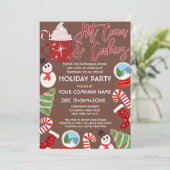 Invitation Témoins de cacao chaud Illustration Noël Entrepris (Debout devant)