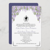 Invitation Température minimale de régence Wisteria Floral Ro (Devant / Derrière)
