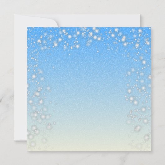 Invitation Tempête de neige Solstice hiver (Dos)