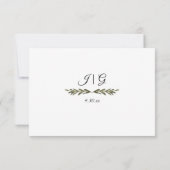 Invitation TEMPLATE Élégant Floral Bourgeois Fleurs Gold (Dos)