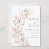 Invitation Temple Floral Wreath Fall Enregistrer la date Phot (Devant)