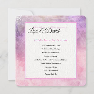 Invitation Temple Mariage Réception Invitation-rose Aquarelle