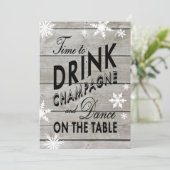 Invitation Temps de Demoiselle d'Honneur Snowflake pour Boire (Debout devant)