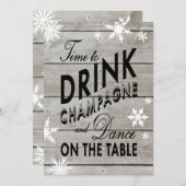 Invitation Temps de Demoiselle d'Honneur Snowflake pour Boire (Devant / Derrière)