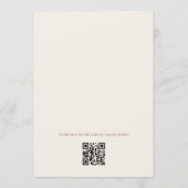 Invitation Temps de Fleur Sauvage pour le Code QR de la Fête (Dos)