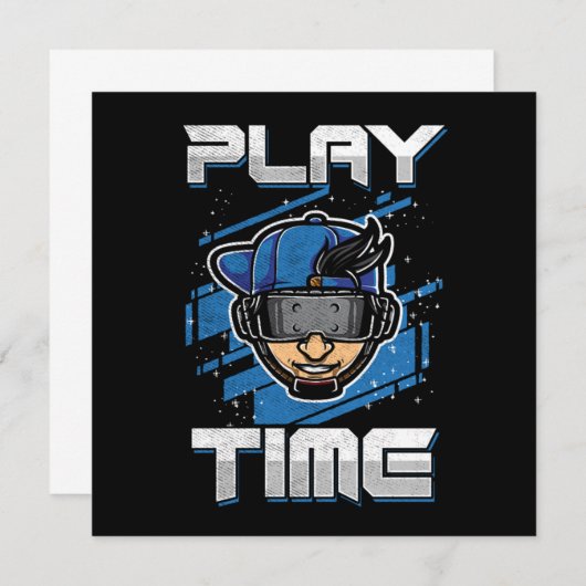 Invitation Temps de lecture VR réalité virtuelle Joueur Jeu c (Devant / Derrière)