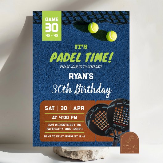 Invitation Temps de Padel Anniversaire