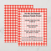 Invitation Temps de pique-nique (Devant / Derrière)