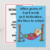 Invitation Temps De Relaxer L'Invitation De La Partie De Retr (Devant / Derrière)