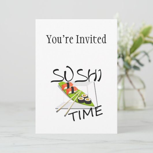 Invitation Temps de sushi (Debout devant)