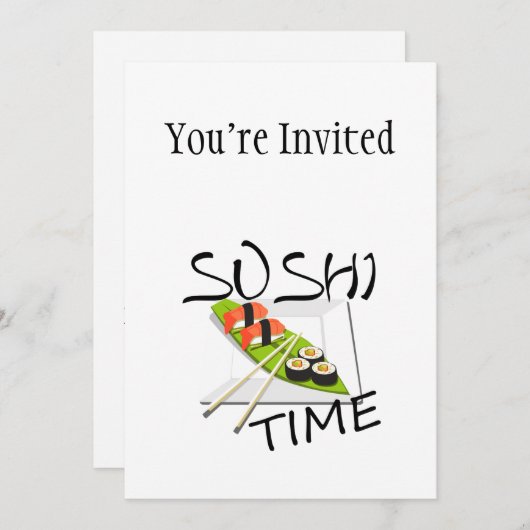 Invitation Temps de sushi (Devant / Derrière)