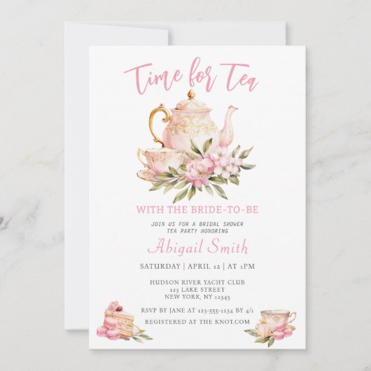 INVITATION TEMPS DE THÉ AVEC LA FÊTE DES MARIÉES DE LA PONTE  (Devant)