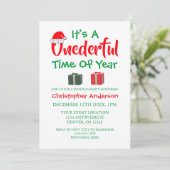 Invitation Temps fabuleux de l'année Noël 1er anniversaire (Debout devant)