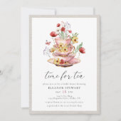 Invitation Temps Fleur sauvage Aquarelle Pour La Fête des mar (Devant)