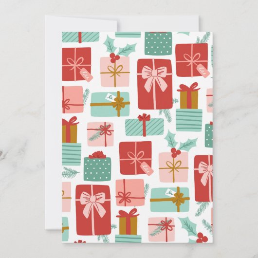 Invitation Temps le plus impeccable Noël Fille 1er anniversai (Dos)