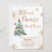 Invitation Temps le plus impensable Arbre d'hiver Premier ann (Devant)