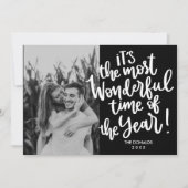 Invitation Temps le plus merveilleux de l'année | Black HOLID (Devant)