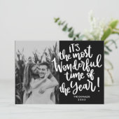 Invitation Temps le plus merveilleux de l'année | Black HOLID (Debout devant)