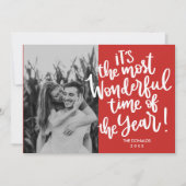 Invitation Temps le plus merveilleux de l'année | RED HOLIDAY (Devant)