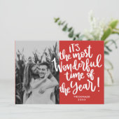 Invitation Temps le plus merveilleux de l'année | RED HOLIDAY (Debout devant)