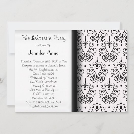 Invitation Temps mignon de partie de Bachelorette (Devant)