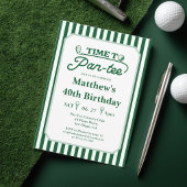 Invitation Temps moderne pour l'anniversaire de golf Par-Tee
