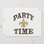 Invitation Temps noir de Gold Fleur de Lis Party (Dos)