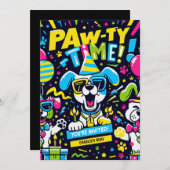 Invitation Temps Paw-Ty (Devant / Derrière)