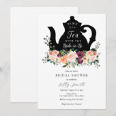 Invitation Temps pour la Fête des mariées de thé (Devant / Derrière)