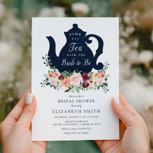 Invitation Temps pour la Fête des mariées de thé